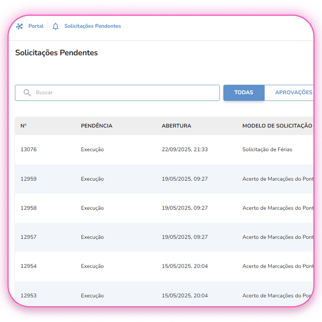 Tela do produto Vibe, da Metadados