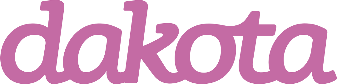 Logo da marca Dakota em cor rosa