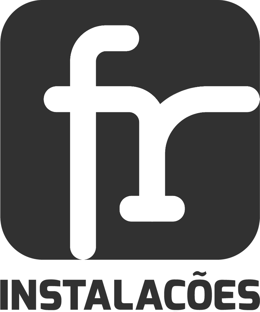 Logo da marca FR Instalações em cor preta