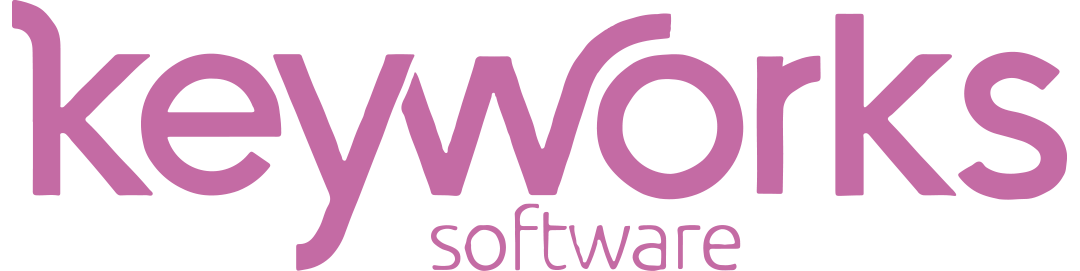 Logo da marca Keyworks em cor rosa