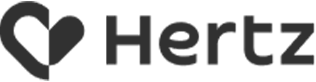 Logo da marca Hertz em cor preta