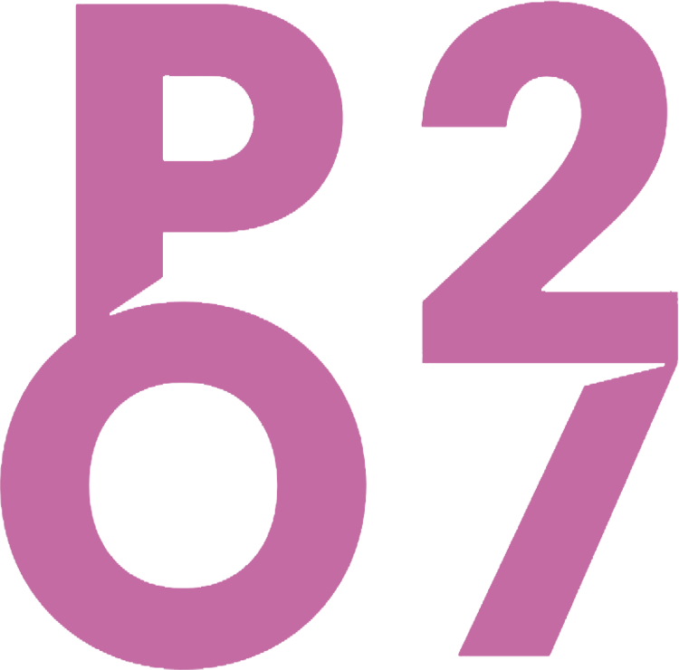 Logo da marca PO27 em cor rosa