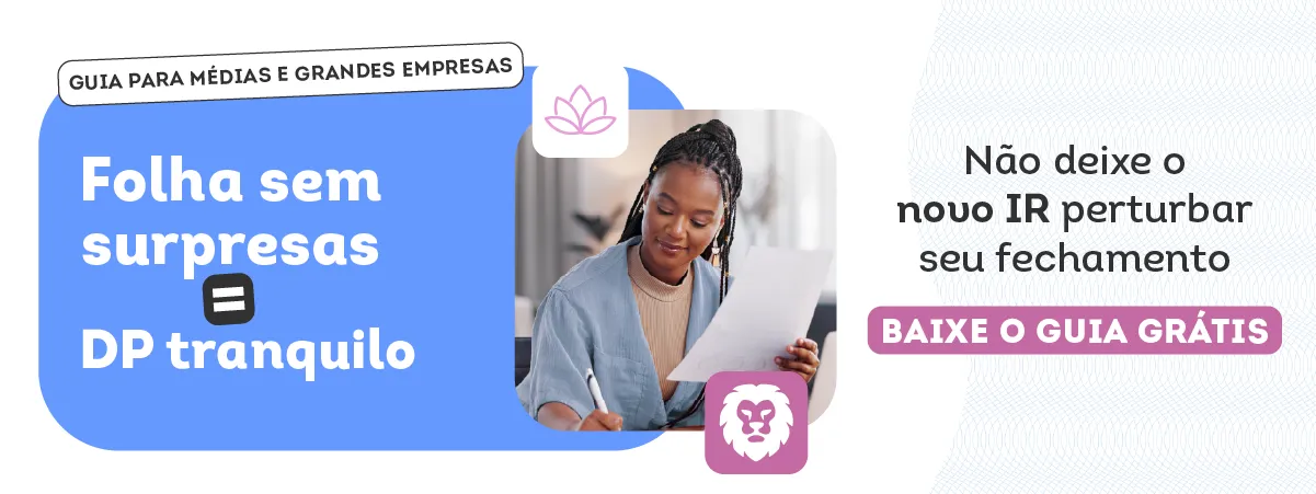 Banner de divulgação do eBook sobre folha de pagamento em grandes e médias empresas