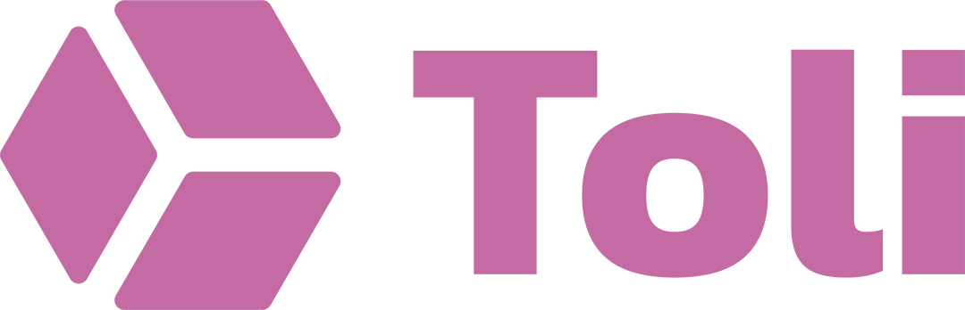 Logo da marca Toli em cor rosa